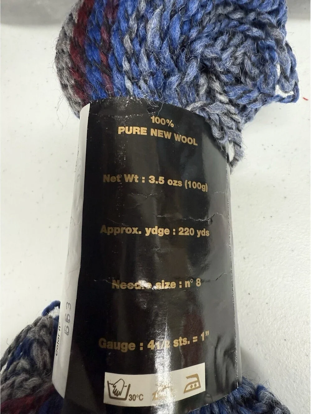 Tahki Imports Ambrosia Slim New Wool Yarn Shade 663 Multi Color 10 Skein Lot